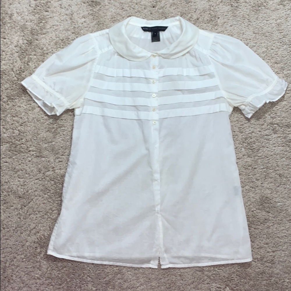 Marc By Marc Jacobs White Embroidered Blouse